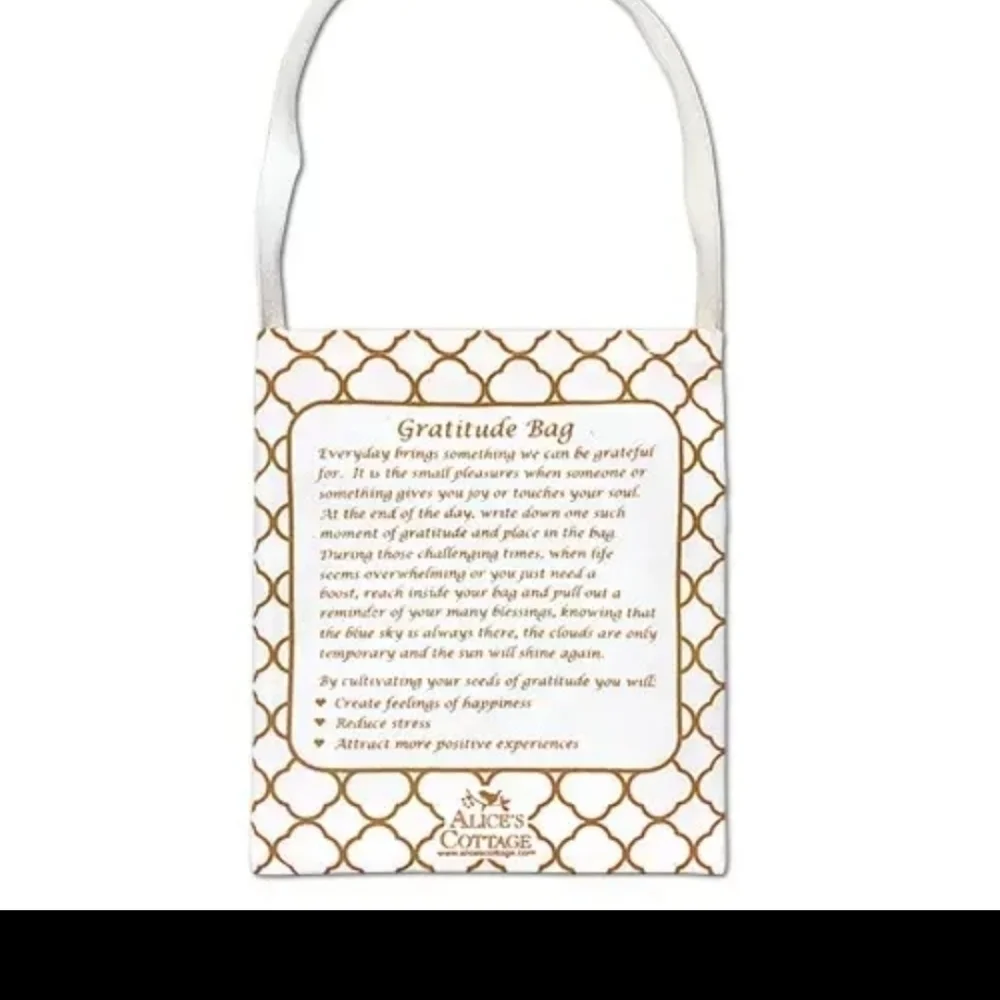 Alice's Cottage Gratitude Bag Bee Note Pad and Pen NWT